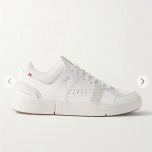 On Roger Federer The Roger Clubhouse Faux Leather, Mesh and Faux Suede Sneakers